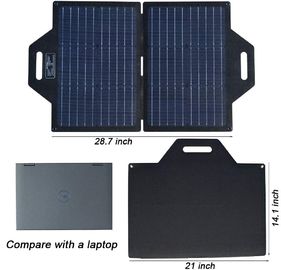 Tragbares faltbares Sonnenkollektor-Ladegerät mit Doppel-Ertrag USB-DC-Hafen-19V